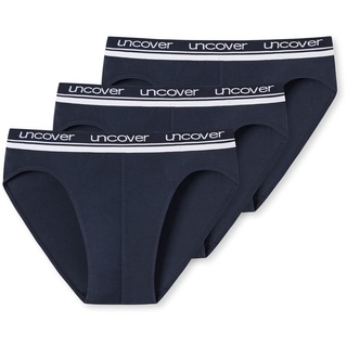 SCHIESSER UNCOVER by SCHIESSER Herren Slip 3er Pack - Rio Slip/Unterhose - Dunkelblau