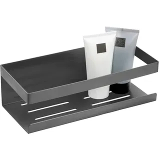 Schöner Wohnen Wandablage Meleto Gun-Metal Grey aus Edelstahl