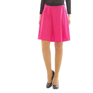 Swing Rock Midi Falten-Rock Gummibund hohe Taille Midirock Skirt Maxi pink L-XL - L-XL