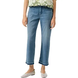 s.Oliver Cropped Jeans Karolin: Regular Fit/Mid Rise/Straight Leg/offener Saum - 36