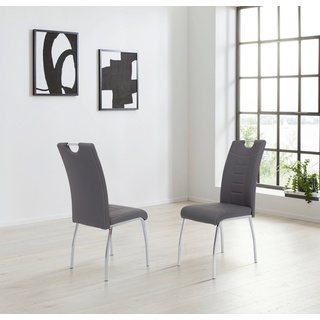 4-Fußstuhl »Andrea«, (Set), 2 St Kunstleder, 2 oder 4 Stück, grau, Stühle, 388497-0 B/H/T: 43 cm x 100 cm x 64 cm