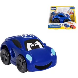Chicco Turbo Touch Rennwagen, Spielzeugauto für Kinder, mit realistischen Geräuschen, Vibrations-Effekt, bis zu 8 Meter Reichweite, Sportwagen, Farbe Blau, Spielautos für Kinder, ab 2 Jahren+