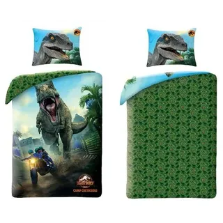 Jurassic World Bettwäsche-Set – 140x200 cm Bettbezug & 60x70 cm Kissenbezug aus 100% Polyester