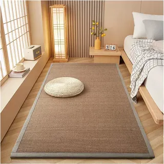 XILYZMO Naturfasern Bambus Teppich, Japanisch Traditionell Bambus Teppichboden, rutschfest Atmungsaktiv Krabbelmatte, Sommer Matte Für Bett Meditationsraum (Farbe : 0.70(in), Größe : 35.4 x 78.7(in)