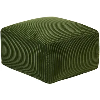 Beliani Pouf Cord 50 x 30 x 50 cm Grün