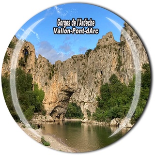 Gorges de l'Ardèche Vallon-Pont-dArc Frankreich-Kühlschrankmagnet, Reise-Souvenir, Geschenk, magnetischer Aufkleber