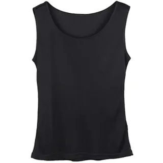 Egurs Damen Tank Top aus 100% Natur Seide,Komfortabel schwarz L - L