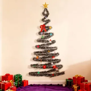 Weihnachtsbaum Für die Wand 180cm, DIY Tannenbaum Wand Deko, Weihnachts Fensterbilder Groß, Weihnachten Tür Abdeckung Dekoration, Weihnachtsbaum Deko Für Tür