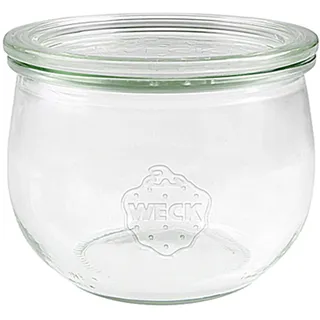 WECK 24500tek024 Tulpenglas mit Deckel 100 mm, Glas, 500 ml, H 8,5 cm, klar (1 Stück)