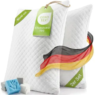 Juskys KopfKissen 40 x 80 cm Weiß
