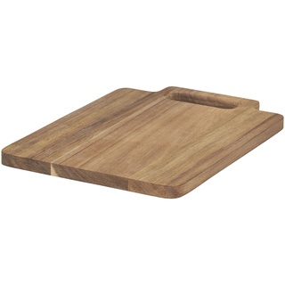 KHG  Tablett eckig, klein  Tabletts aus Akazienholz , holzfarben , Holz , Maße (cm): B: 22,5 H: 1,5