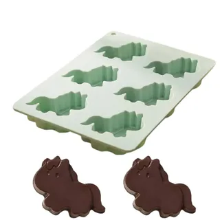 Pferd-Schokoladenform, Epoxid-Gussform mit 6 Mulden, Pferde-Eisform, für Eis, Seife, Süßigkeiten, Party, Backen, Kuchen, DIY, Gelee, Gummi