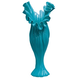 Casa Padrino Designer Blumenvase Blau B. 24 cm Höhe 60 cm Mod1 - Dekovase