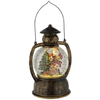 Konstsmide Kugellaterne 20 cm gold/grün/rot Weihnachtsmann