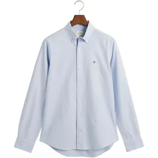 Langarmhemd GANT "Slim Fit Oxford Hemd strukturiert langlebig dicker" Gr. XL, N-Gr, blau (light blue) Herren Hemden Langarm Oxford Hemd Slim Fit
