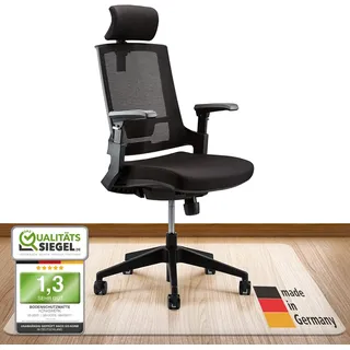 Königwerk Bodenschutzmatte Bürostuhl versch. Größen - Bürostuhl Unterlage rutschfest in milchweiß - Made in Germany - 75 x 120 cm