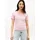 T-Shirt mit V-Ausschnitt Rosa M