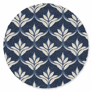 MuchoWow Fußmatte Rund Modern - Design - Blau, Rechteckig, Sauberlaufmatte, Fußabtreter, Türvorleger 120x120 cm blau 120 cm x 120 cm