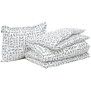 GANT Letter Bettwäsche-Set Yankee Blau Größe 135x200+80x80 + Größe 80x80 Muster Buchstaben