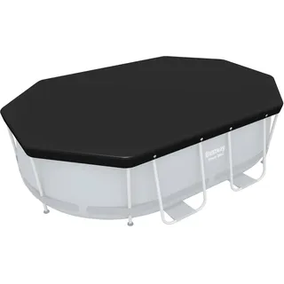 BESTWAY Poolabdeckplane schwarz 305 x 184 cm