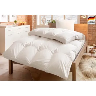 OTTO home Daunenbettdecke OTTO HOME "Köniz, Bettdecke 135x200 cm, 155x220 cm und weitere Größen", weiß, B:155cm L:220cm, Bezug: 100% Baumwolle. Füllung: 60% Daunen, 40% Federn, Bettdecken, Bettdecken, Sommer, Winter, Decke ist Made in Green zertifiziert
