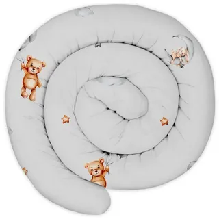 Totsy Baby Nestchenschlange XXL Bettschlange Bettkissen Stillkissen Bettrolle weiß