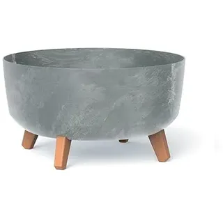 Blumentopf mit Füßen Pflanzkübel - 20,7 x Ø 38 cm - Blumenkübel Beton Effect Gracia, Grau, DGRL400LE
