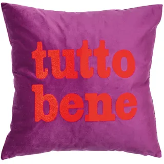 Dekokissen PAD "LETTERS, Kissenhülle, Made in Europa", lila (berry, bestickt), B:45cm L:45cm, Polyester, Dekokissen_Sitzkissen_Kissenhüllen, mit Schriftzug, verschiedene Größen, voller Energie und Individualität