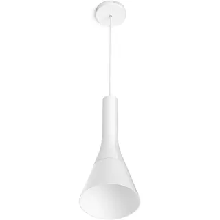 Philips Hue White ambience Explore Pendelleuchte weiß + Dimmschalter, Intelligente Hängeleuchte, Bluetooth/Zigbee, Weiß, LED, Metall, E27
