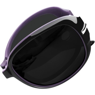 Joopin Faltbare Sonnenbrille Damen Polarisiert und Damen Sonnenbrille Groß UV400 Übergroß Klassisch Vintage (Retro Schwarz Violett) - Einheitsgröße