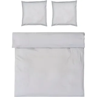 Möve Luxury Bettwäsche-Set Moonlight Grau 200 x 200 cm + 2 x 80 x 80 cm