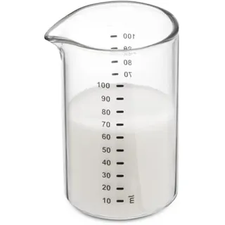 Weis Mini-Messbecher aus Borosilikatglas in der Farbe Transparent 100ml, Maße: 5cm x 5,5cm x 8cm, 18521