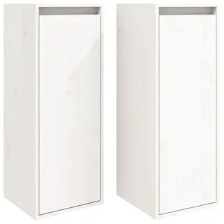 vidaXL Wandschränke 2 Stk. 30 x 30 x 80 cm Weiß