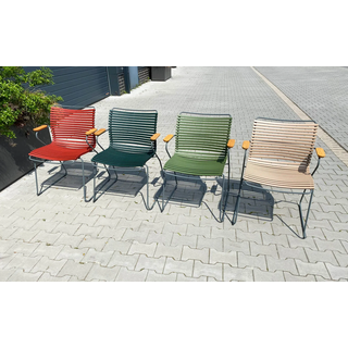 HOUE CLICK Set – 4 Design Gartenstühle mit Armlehnen