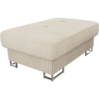 Mirjan24 Polsterhocker Cotere Cord, Hocker, Sofahocker, Moderner Sitzhocker, Sitzbank, Pouf, Fußbank, Farbauswahl (Poso 100)