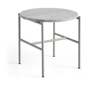 HAY - Rebar Beistelltisch Ø 45 x H 40,5 cm, Marmor grau / fossilgrau