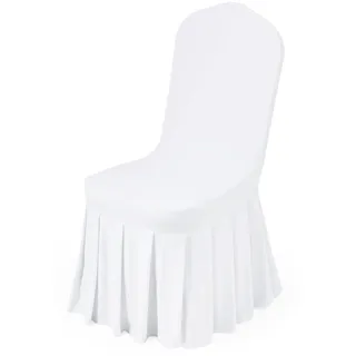 Vevor Stuhlhussen mit flacher Vorderseite 30 Stk. Weiß 51 x 45 x 95 cm