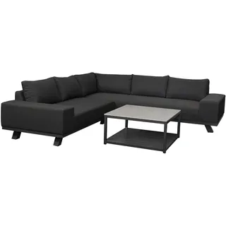 CLEMENTO Bordeaux Garten Lounge-Set Aluminium inkl. Kaffeetisch Createxx - Anthrazit