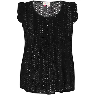 IZIA Top Boho schwarz S
