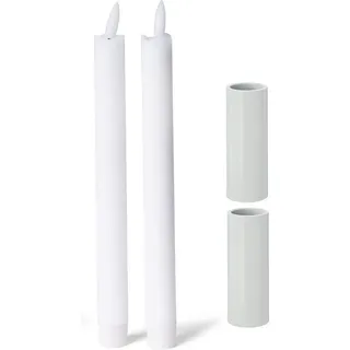 Novaliv LED Stabkerzen 2 St. weiß