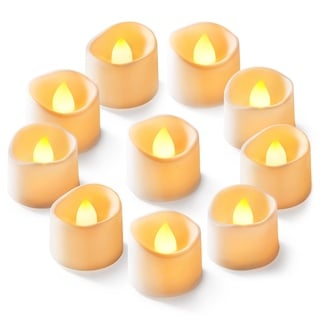 LED-Kerzen, hält 2xlänger, realistische Teelichter, flammenlose Kerzen, um eine warme Atmosphäre zu schaffen, geruchlos, Batterien enthalten Classic 1.25'' H X 1.4'' D gold