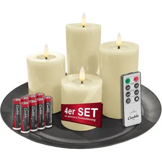 candela lights by lc home Candela Lights LED Stumpenkerze 4 St. weiß