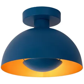 Lucide Deckenleuchte Siemon, Blau, Messing, Metall, rund,rund, 19 cm, RoHS, Reach, Lampen & Leuchten, Innenbeleuchtung, Leuchten nach Räumen, Schlafzimmerlampen