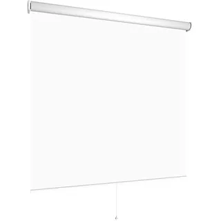 Verdunklungsrollo Springrollo Mittelzugrollo viele Farben und Größen Montage Metall Träger Fenster Rollo Vorhang lichtundurchlässig Raum verdunkelnd Hitzeschutz Sichtschutz (70 x 180 cm, Weiß)
