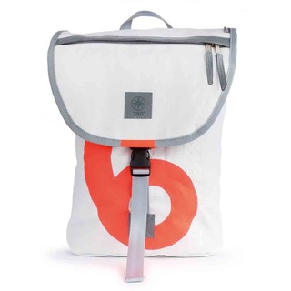 360° Taschen Landgang Mini Rucksack weiß / Zahl orange