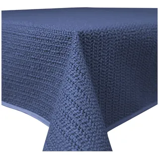 Haus und Deko Gartentischdecke Outdoor rechteckig wetterfest wasserabweisend rutschfest abwischbar PVC Weichschaum Tischdecke für Garten, Balkon, Terrasse und Camping (Blau, 110 x 140 cm), 2370