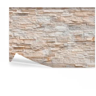 decomonkey Fototapete selbstklebend Steinwand Stein, 245x175 cm, L, Stein | Steintapete, Mauer, Steinoptik, 3D, Selbstklebende, Tapeten, Wand, Fototapeten, Tapete, Wandtapete, klebend, Klebefolie