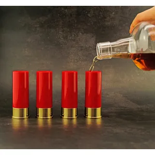 Winkee - 4 Shotgun Gläser - Shotgun Gläser - Shotgläser aus Kunststoff - Shotgläser aus Kunststoff - Tequila Schnapsgläser - Schnapsgläser für Partys und Festivals