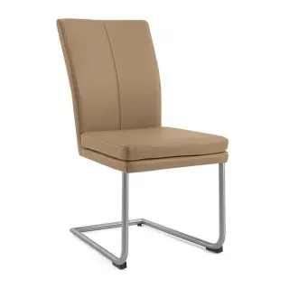 Niehoff Colorado Schwingstuhl, Rundstahl Edelstahl, Microfaser Nirvana beige