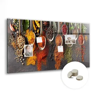 Dekorative Magnettafel 120x60 cm - Magnetwand - für Fotos, Karten und Notizen - Fotowand - Memoboard - Magnetpinnwand - Wanddekoration - Gewürze ...